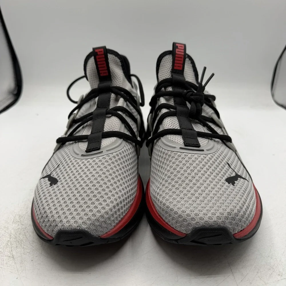 Puma Softride Frequence Street Shoes Mens Sz 10 Grey Red Sneakers 311727-05